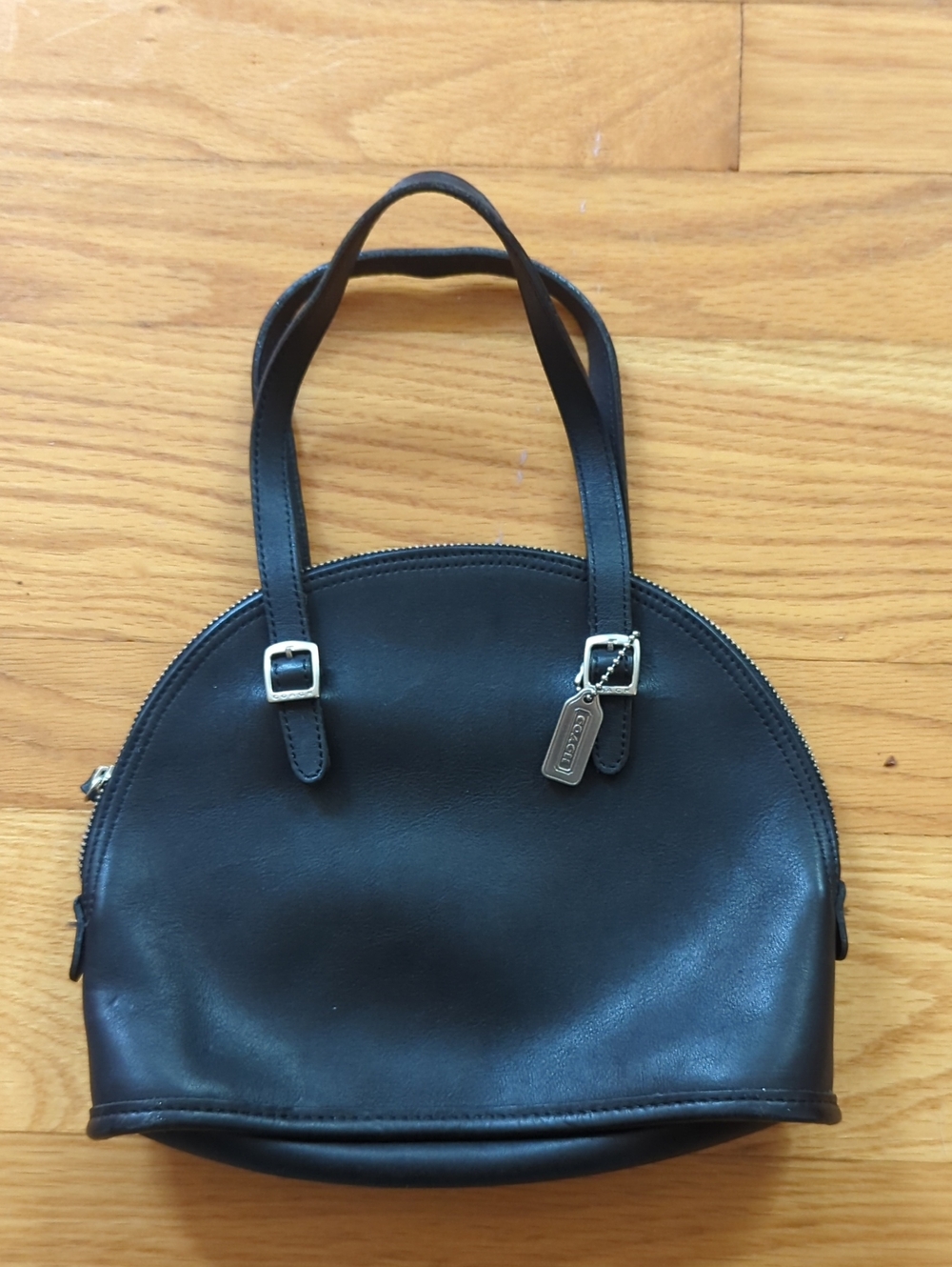 Coach Black Leather Mini Dome Satchel